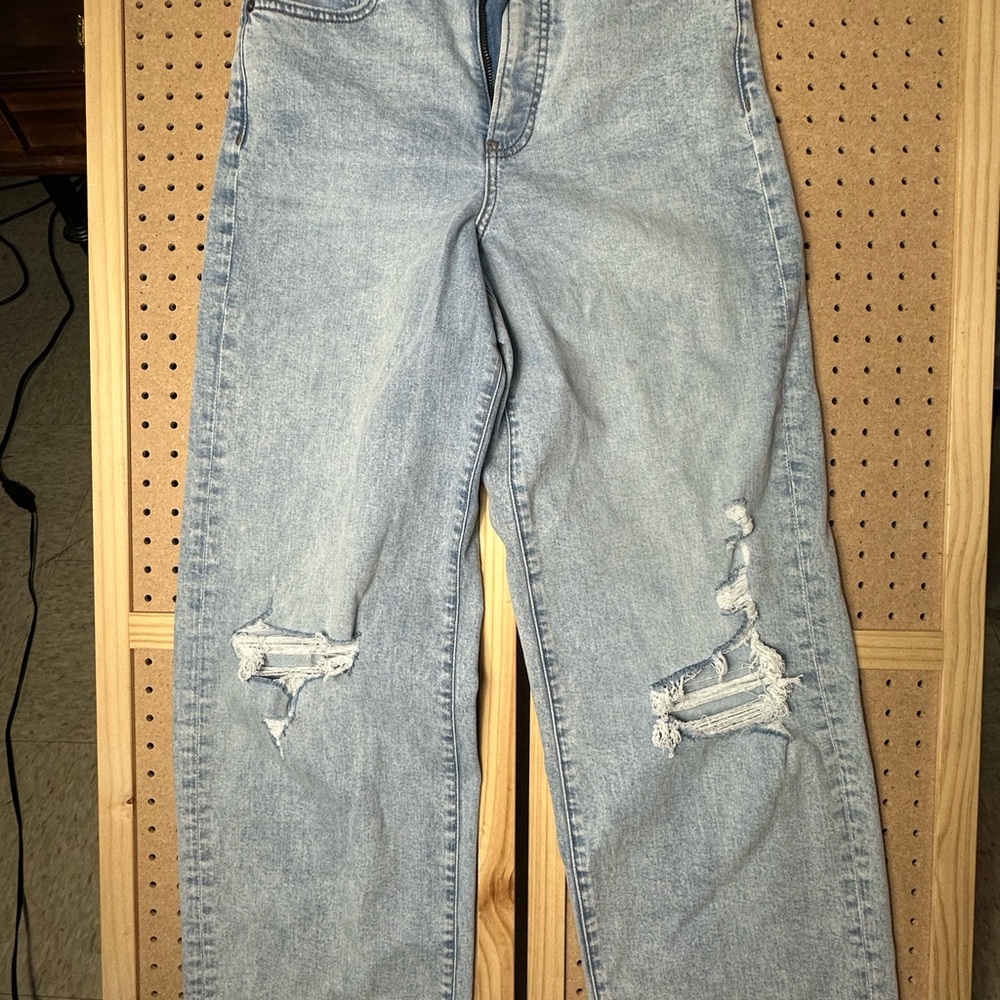 Express Light Blue Flare & Wide Leg Jeans